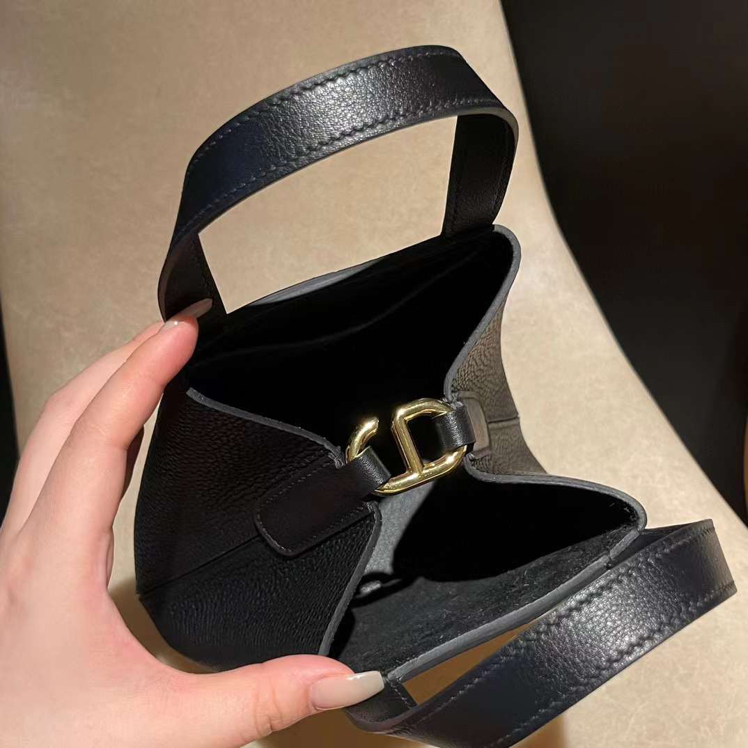 HERMES IN THE LOOP TC 拼SWIFT皮 89黑色 豬鼻子菜籃子