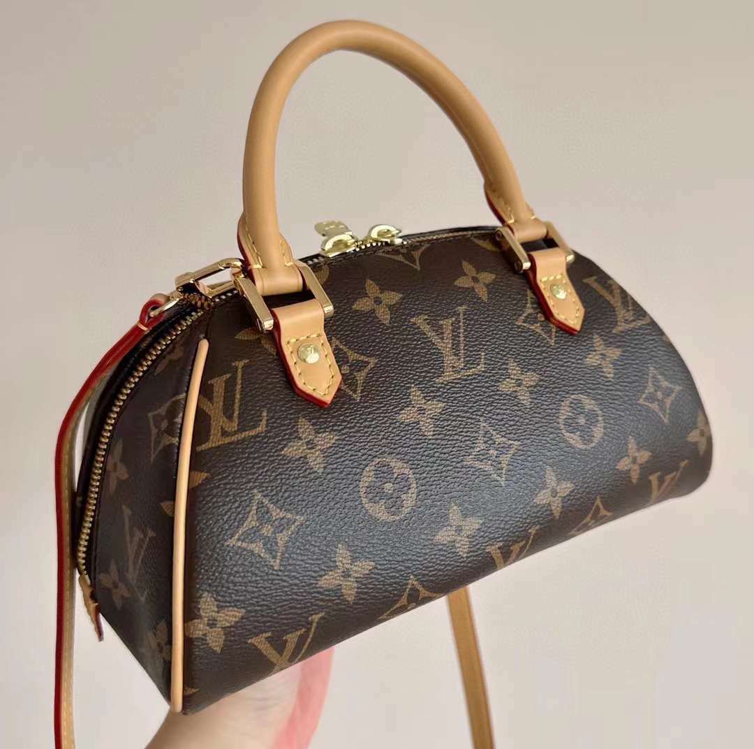 LV LIBERA MINI 中古 老花款小元寶手提包