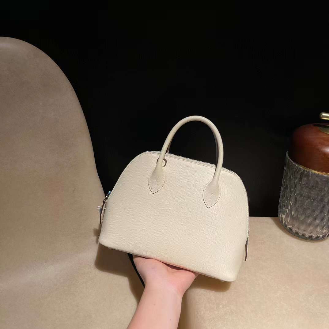 HERMES BOLIDE 25CM EPSOM皮 I2 奶油白