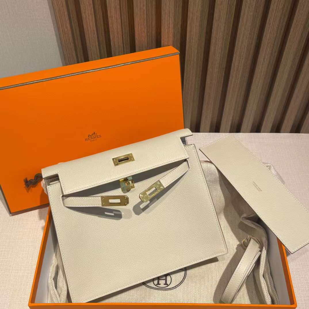 HERMES KELLY DANSE 8L 冰川白BETON [HE0003-500]
