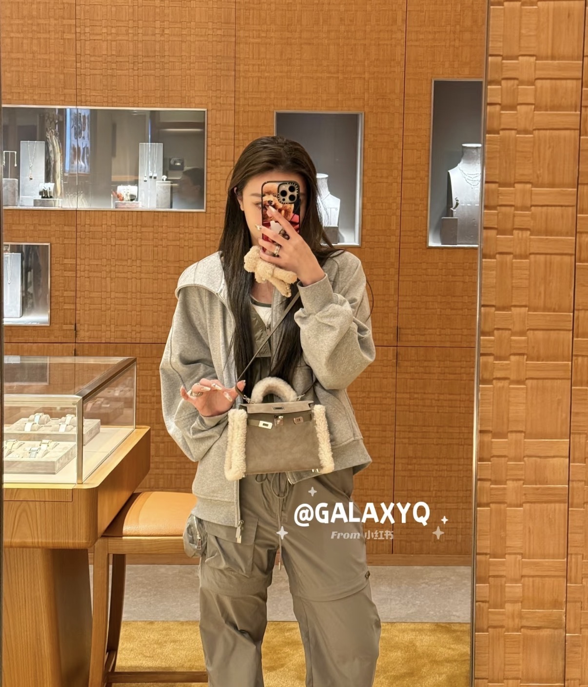 Hermes 秋冬泰迪毛毛🐻mini kelly 二代（兩色）