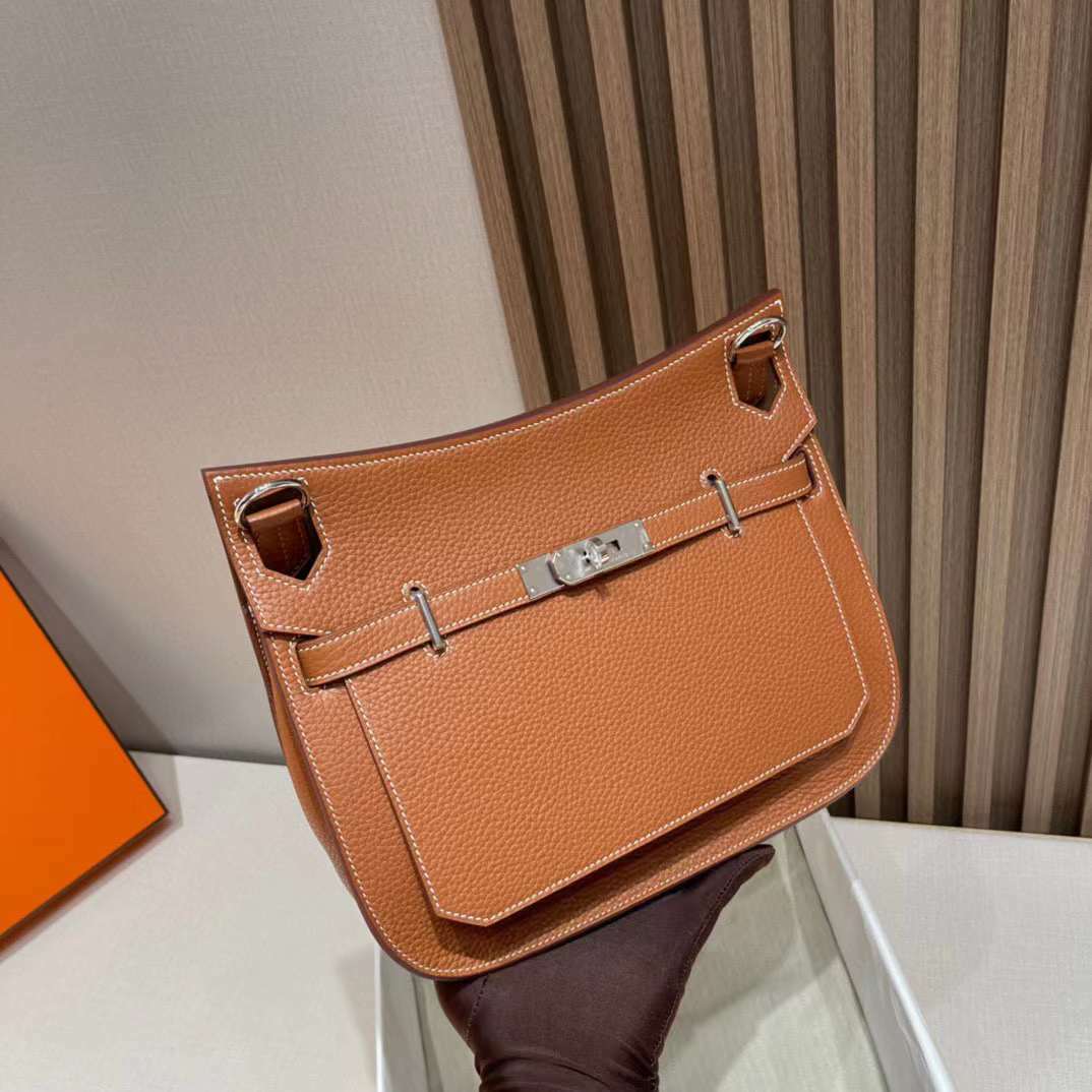 HERMES JYPSIERE CLEMENCE皮 37金棕 吉普賽包 28CM