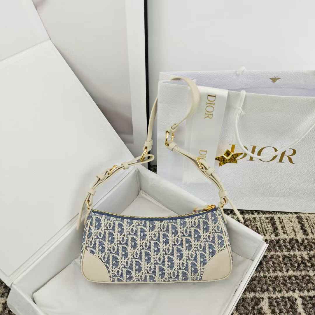 Dior wanderlust 新款 老花 腋下包(淺色)