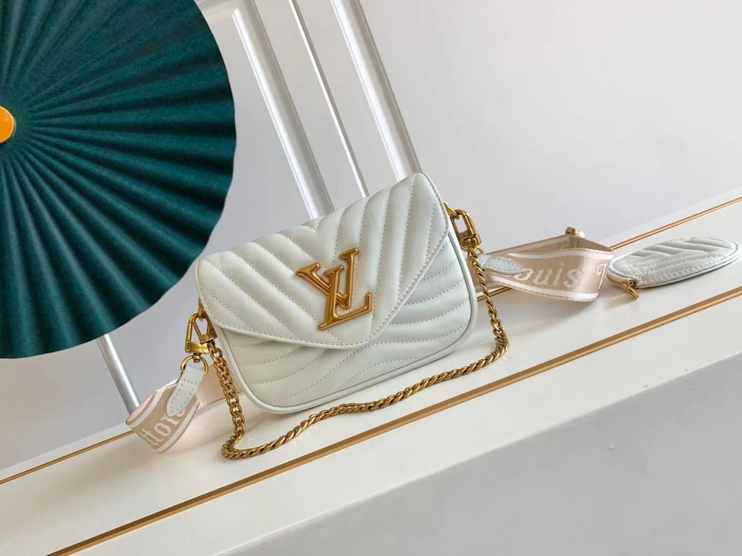 LV NEW WAVE MULTI-POCHETTE 白色麻將包