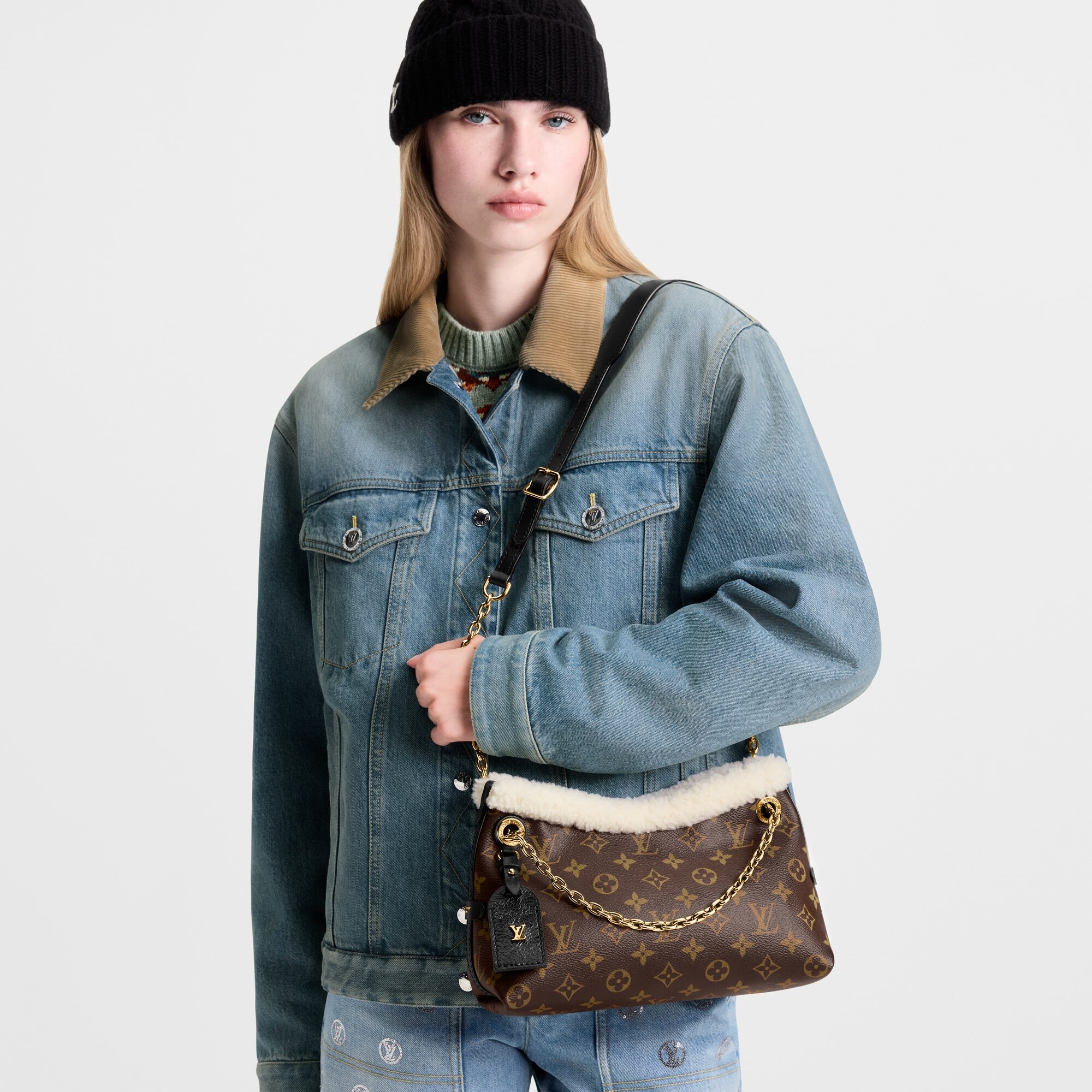 LV 秋冬新款｜滑雪系列🎿CARRYALL BB 泰迪毛毛款