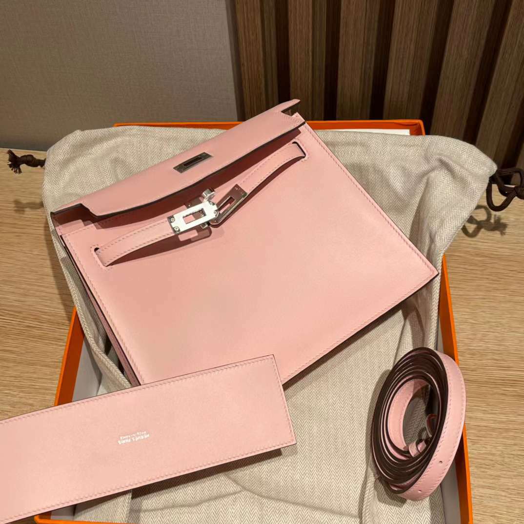 HERMES KELLY DANSE跳舞包 JONATHAN皮 3Q粉ROSE SAKURA