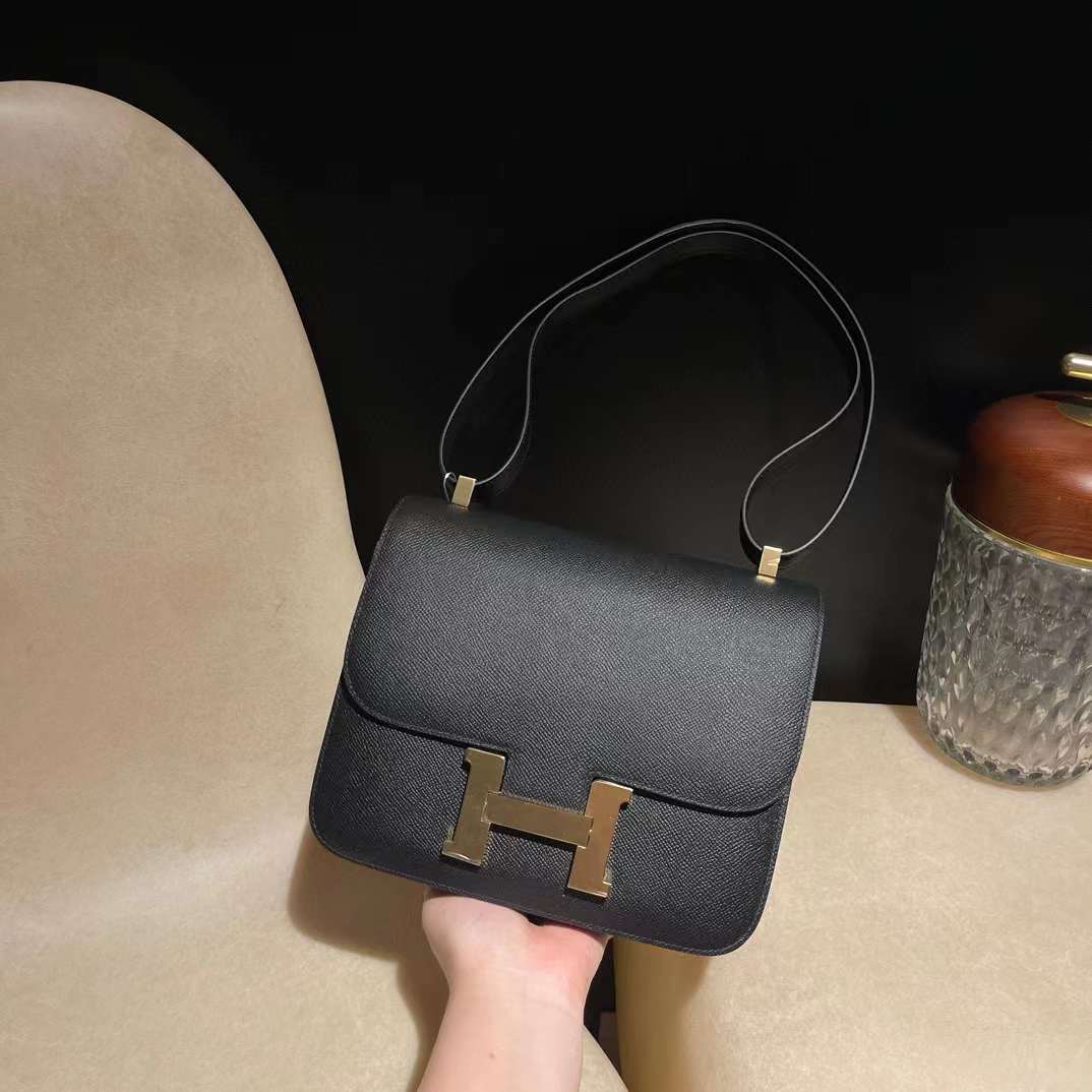 HERMES CONSTANCE EPSOM皮 89 黑色 金釦 康康包 14/18/24