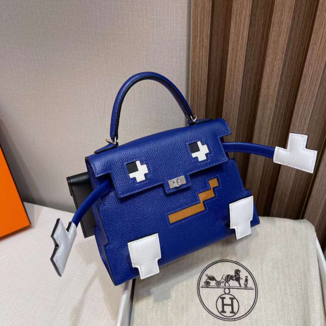 HERMES KELLYDOLE DOLL PICTO 71皇家藍 馬賽克娃娃包 [HE0095-600]