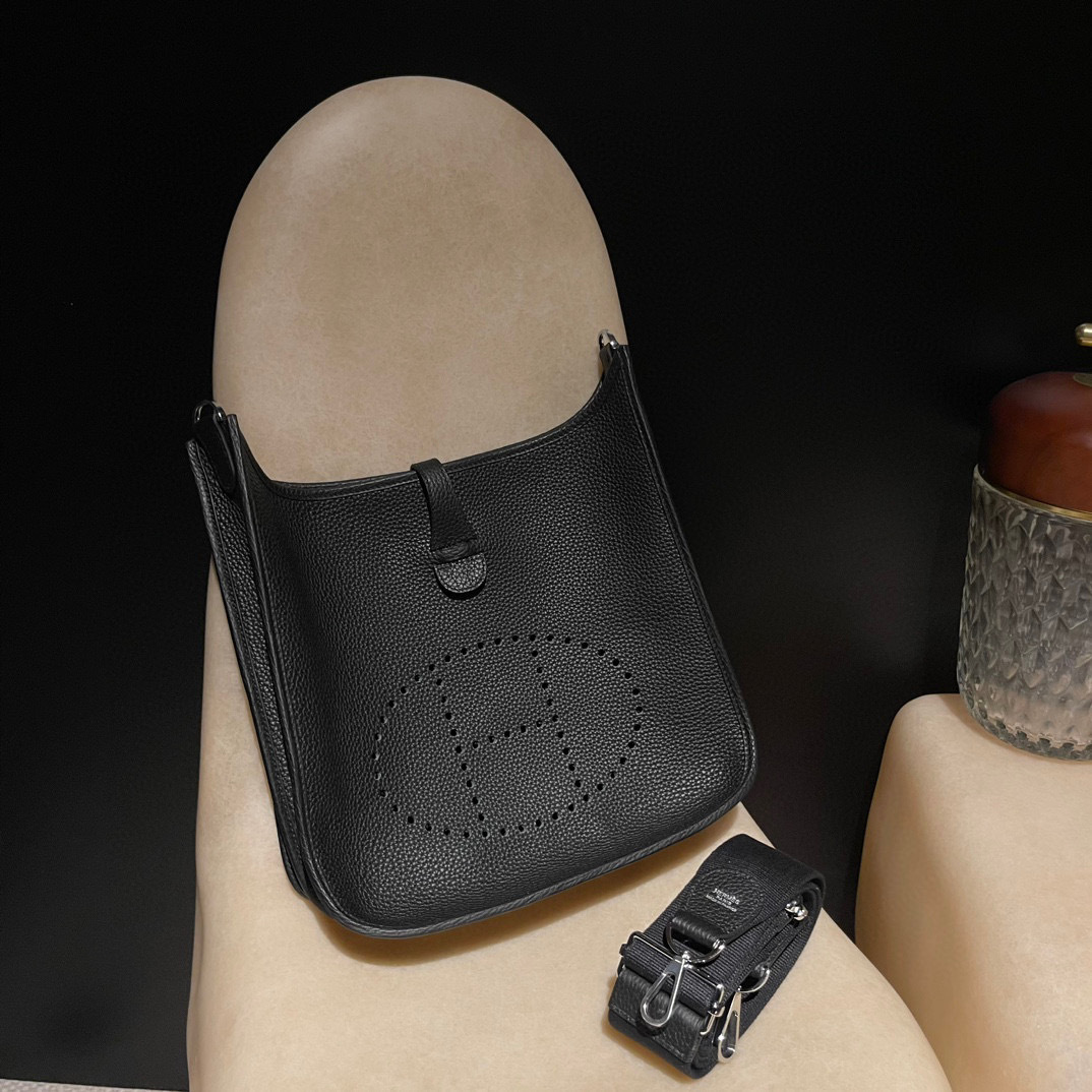 HERMES EVELYNE 29 CLEMENCE皮 89 黑色 銀釦 伊芙琳