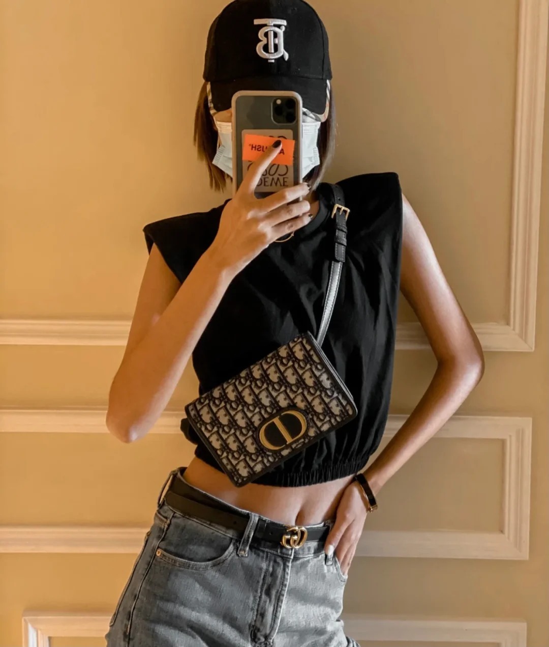 DIOR 30 Montaigne二合一手拿包 肩背包 腰包