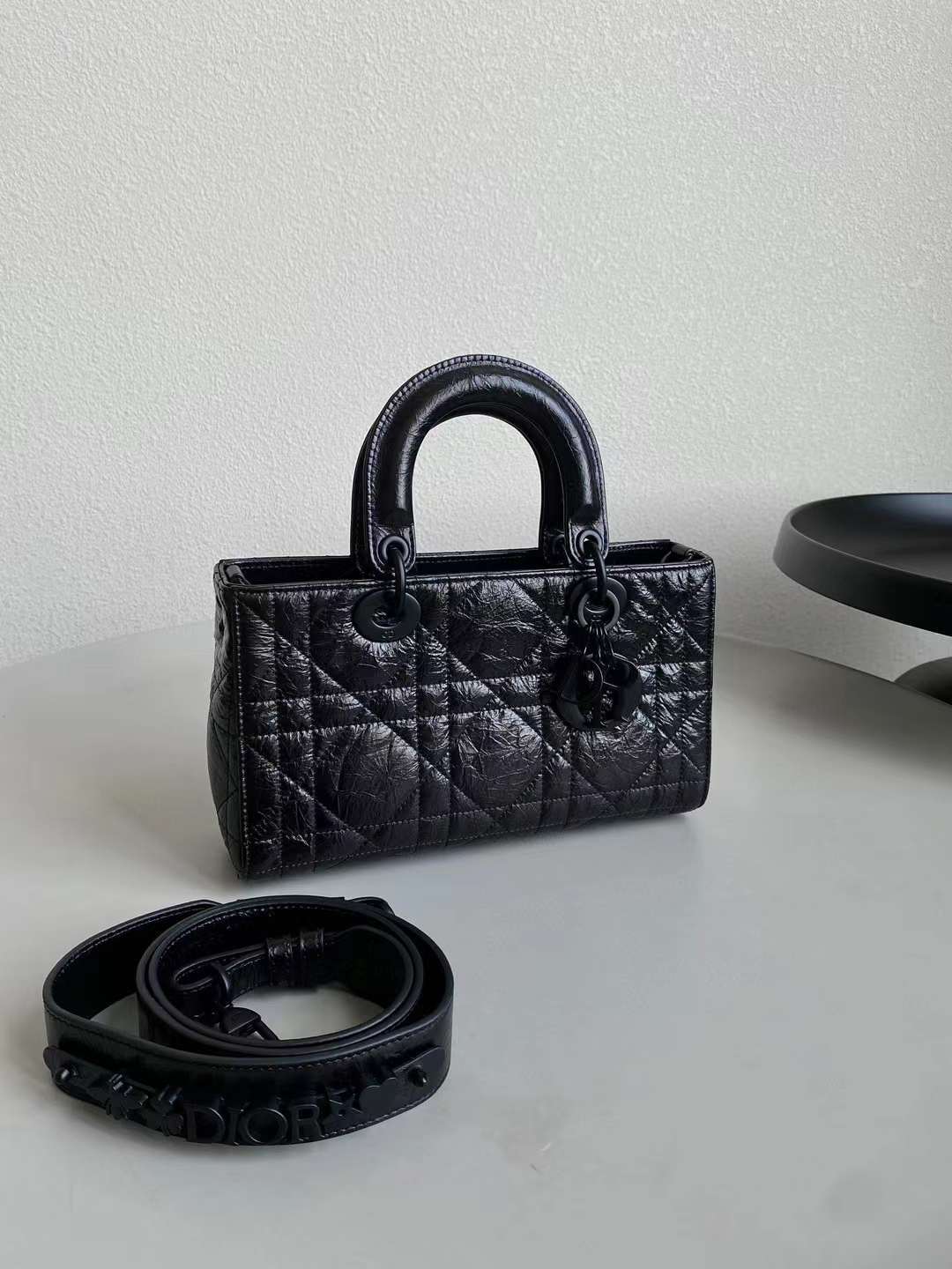 DIOR LADY D-SIRE 小號黛妃包 油蠟黑