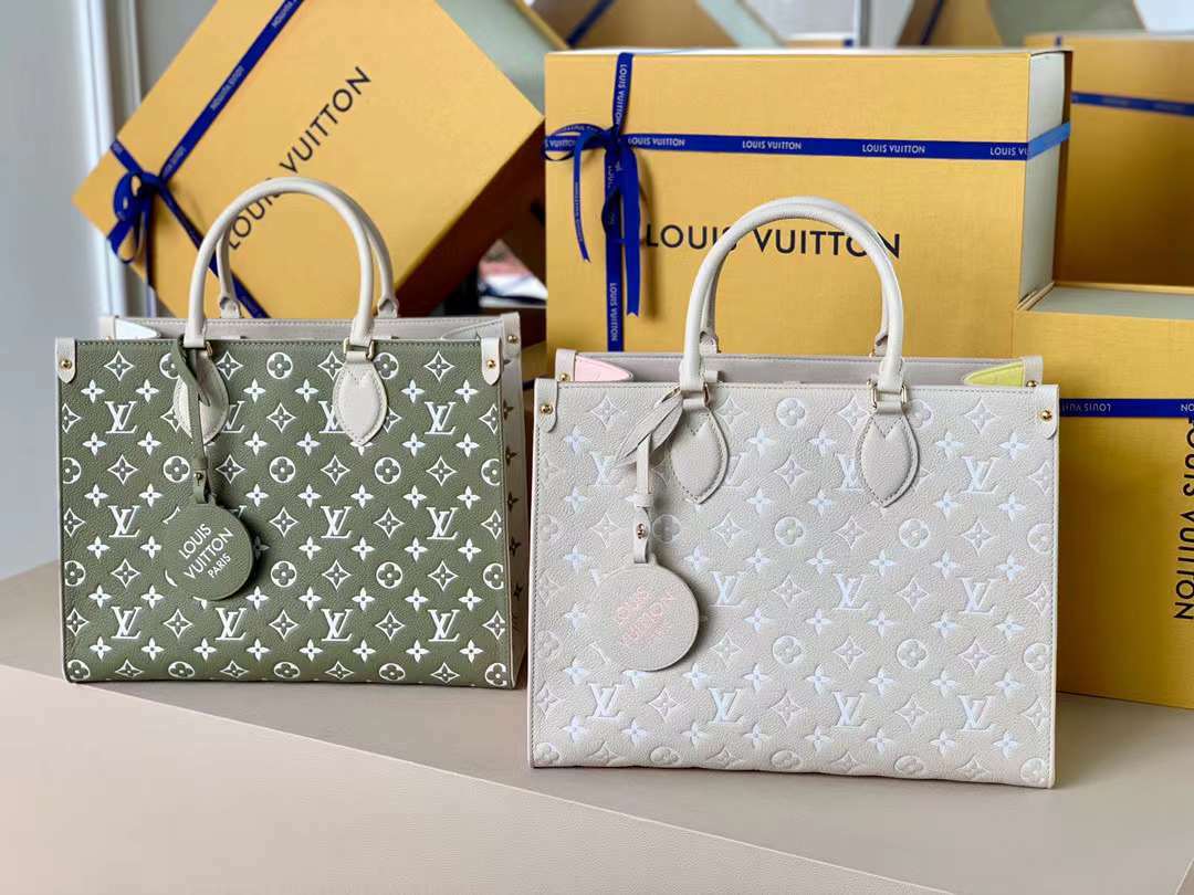 LV ONTHEGO 雙色拼色中號托特包 (兩色)