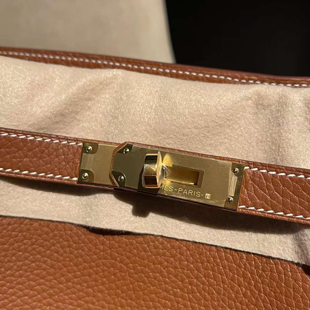 HERMES SO KELLY 22CM TC皮 37金棕