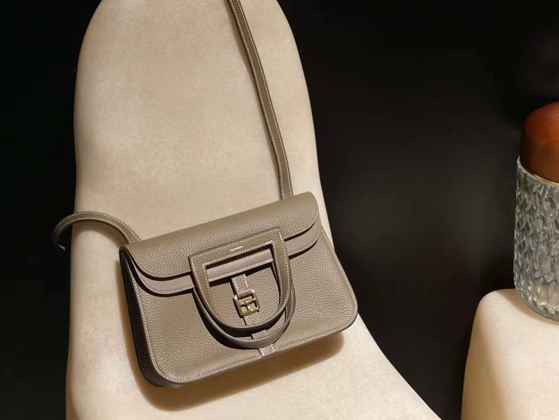 HERMES HALZAN CLEMENCE皮 18大象灰 25/31
