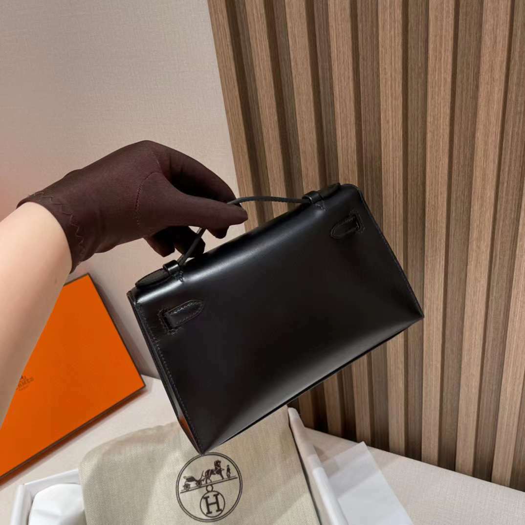 HERMES MINI KELLY POCHETT SO BLACK BOX皮 [HE0086-450]