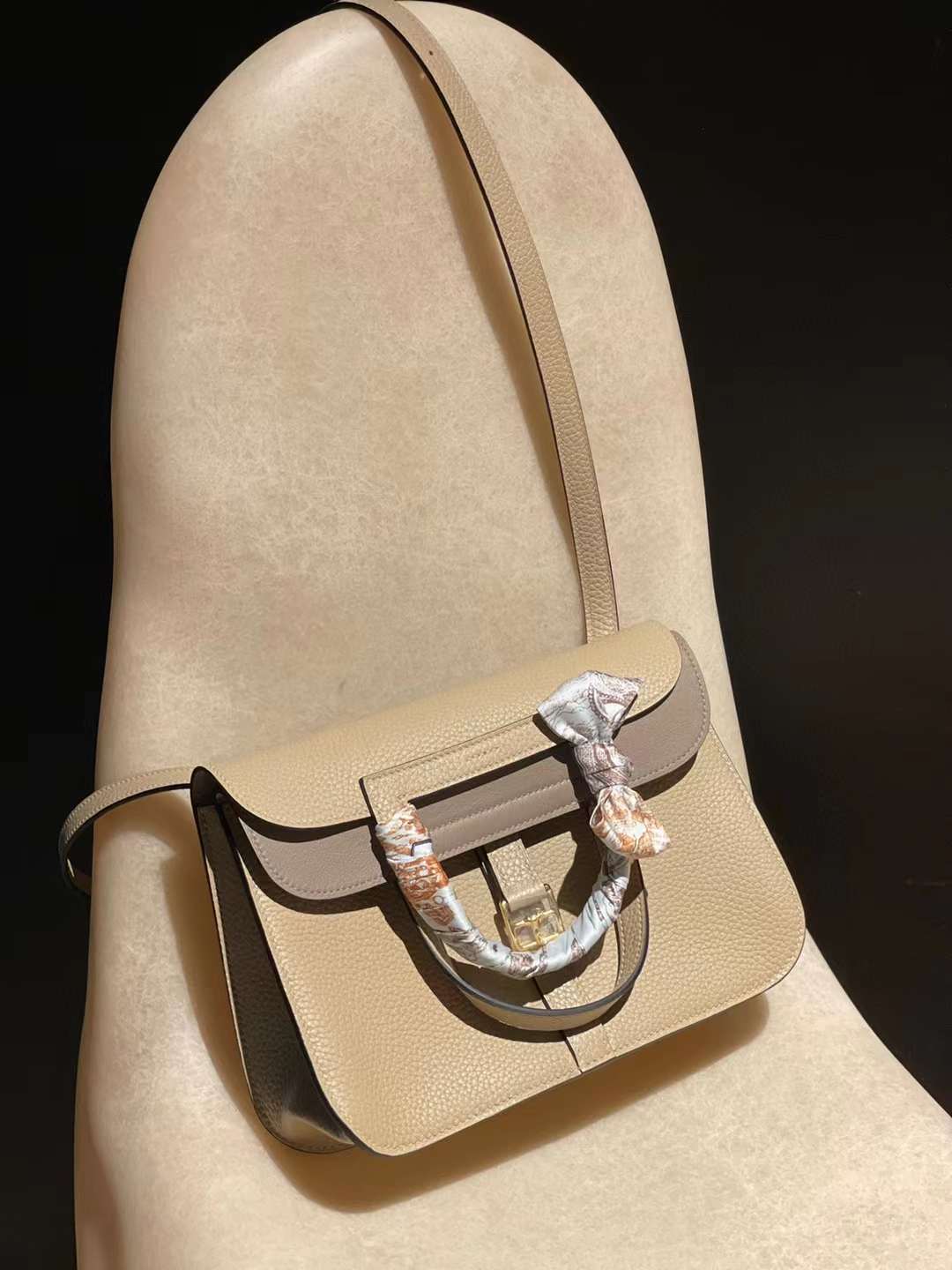 HERMES HALZAN TAURILLON CLEMENCE皮 S2風衣灰 拼 18大象灰 25/31