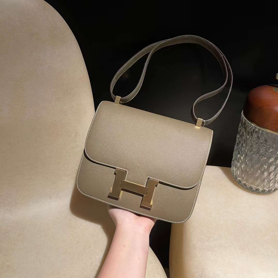 HERMES CONSTANCE EPSOM皮 18大象灰金釦康康包 14/18/24