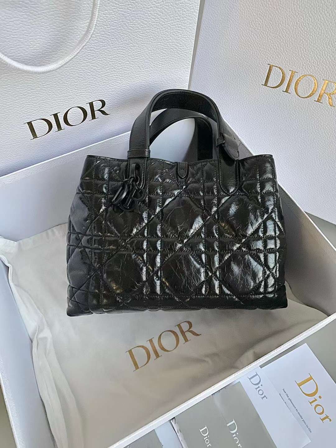 DIOR TOUJOURS 肩背包/手提包 油蠟黑色中號