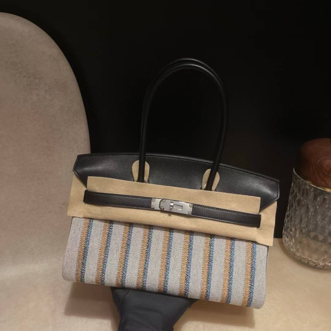 Hermes Shoulder birkin 29cm 黑色 银扣