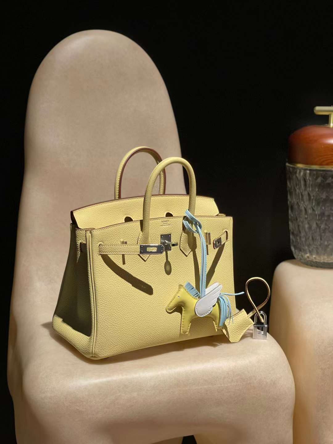 HERMES BIRKIN 25CM 1Z小雞黃銀扣 TOGO小牛皮 鉑金包