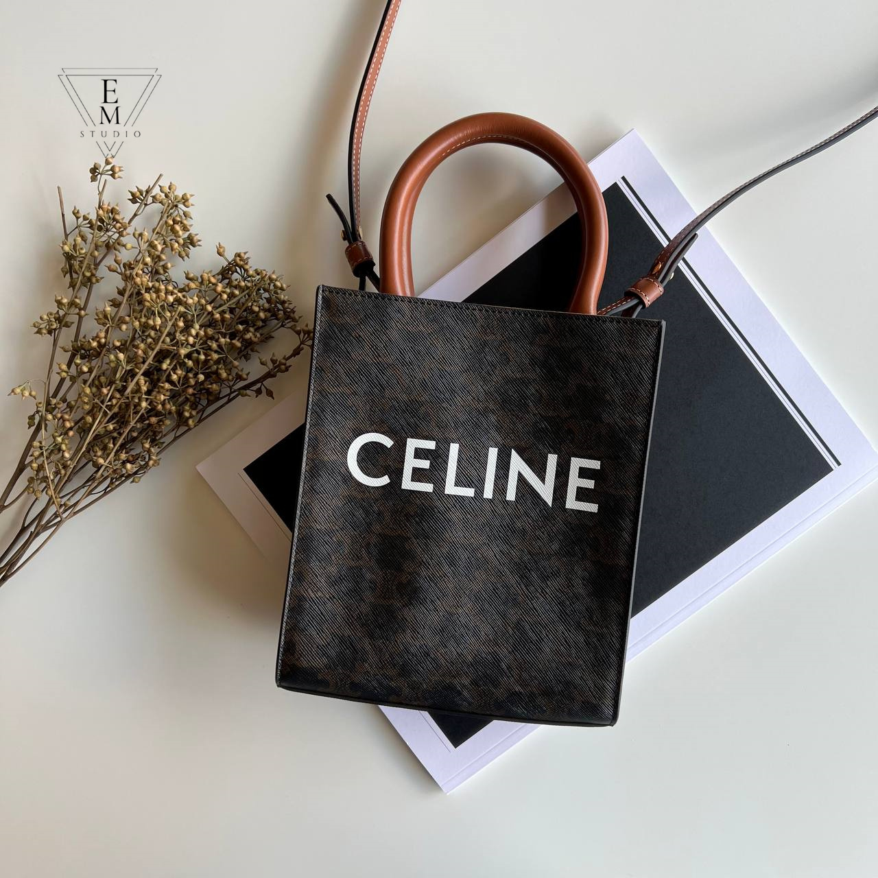 CELINE TRIOMPHE帆布迷你型直式CABAS 琴譜包