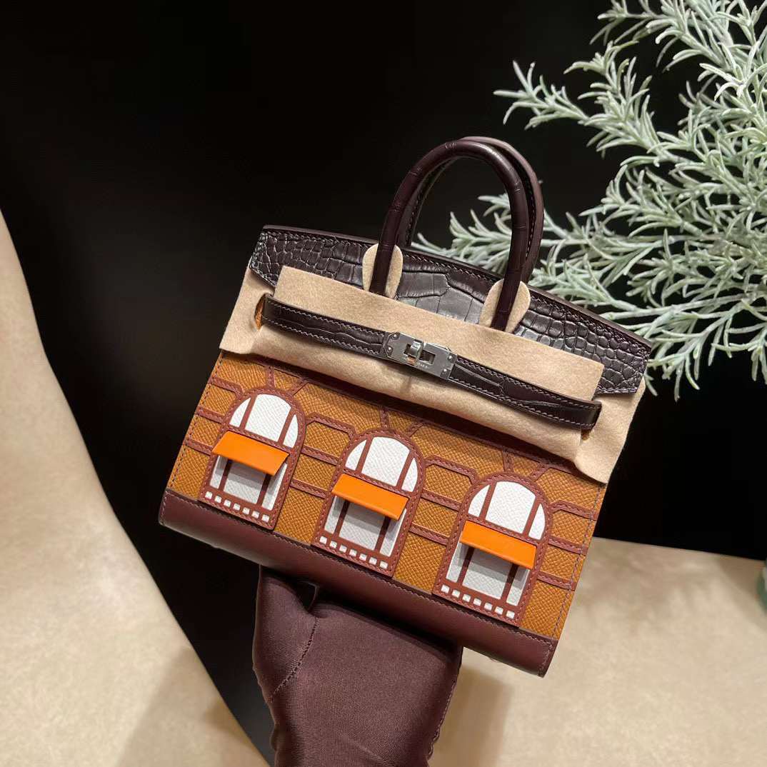 HERMES 限量版 BIRKIN FAUBOURG 午夜小房子 手提包
