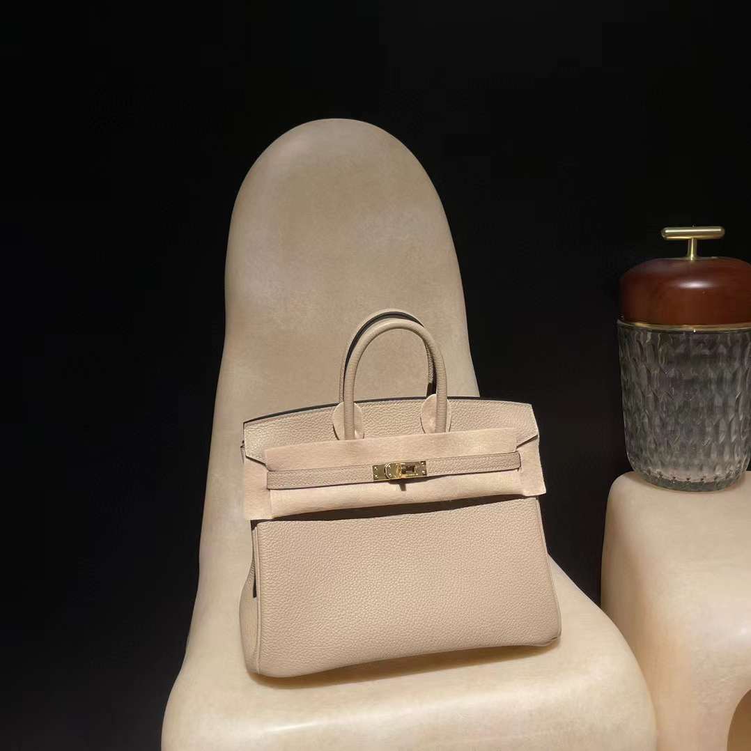 HERMES BIRKIN 25CM S2風衣灰內拼T5西瓜紅 金釦 TOGO皮 鉑金包