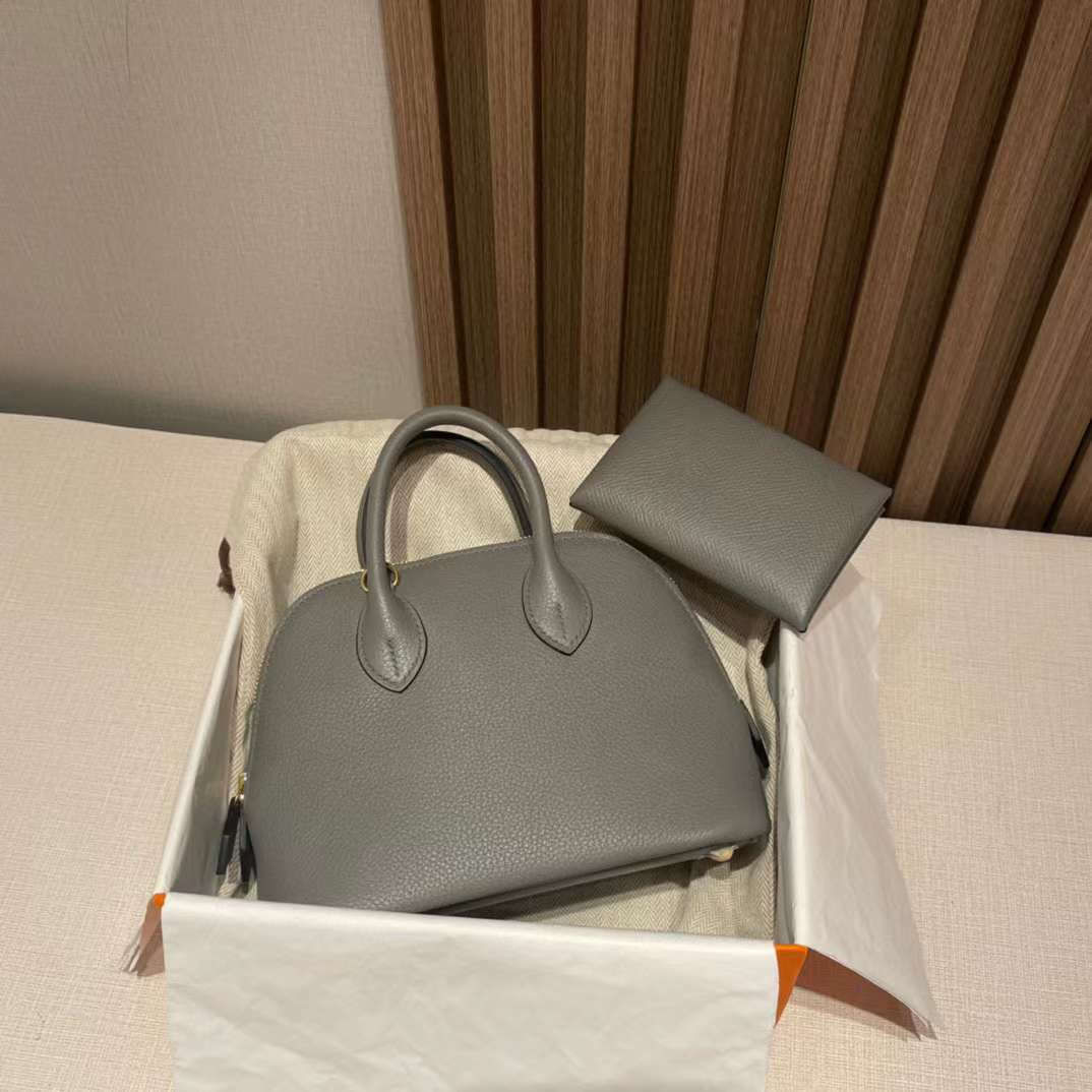 HERMES MINI BOLIDE EVERCOLOR皮 0L 積雨雲灰GRIS MEYER