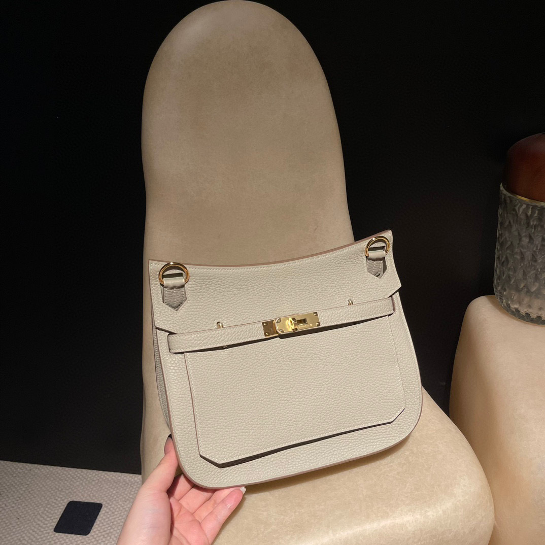 HERMES JYPSIERE CLEMENCE皮 8L冰川白 吉普賽包 28CM