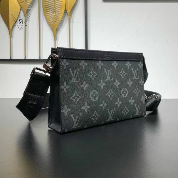 LV GASTON ECLIPSE 帆布隨身錢包/斜背包