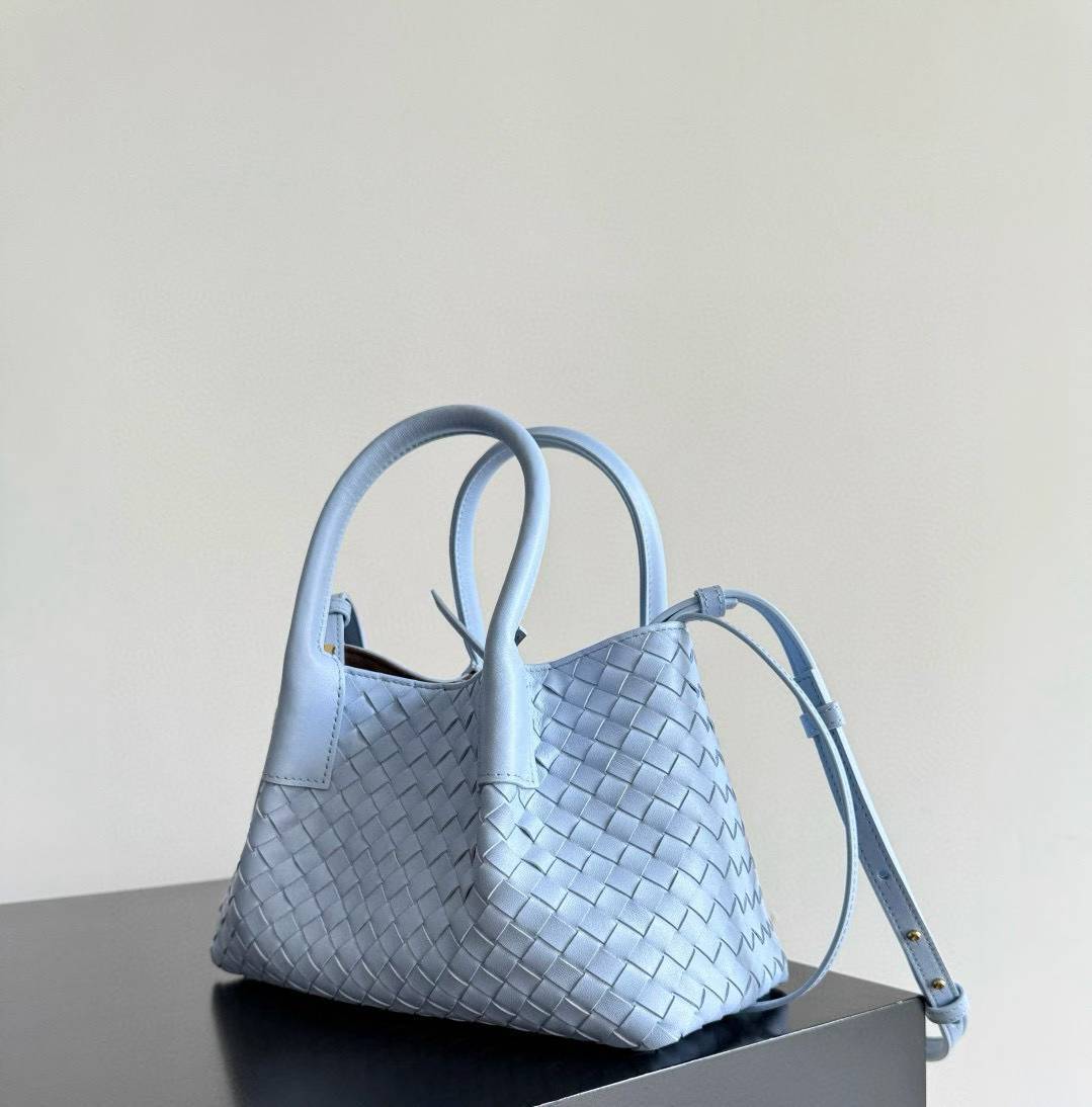 BV 2025新品pinacoteca 托特包 編織包 豌豆包 水藍色
