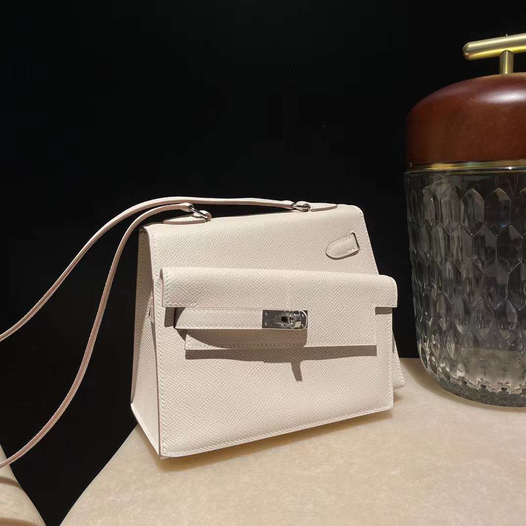 HERMES DESORDRE 雙面KELLY EPSOM皮 10奶昔白