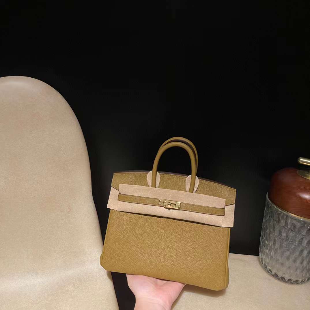 HERMES BIRKIN 25CM U8 青銅色 金釦 TOGO皮 鉑金包