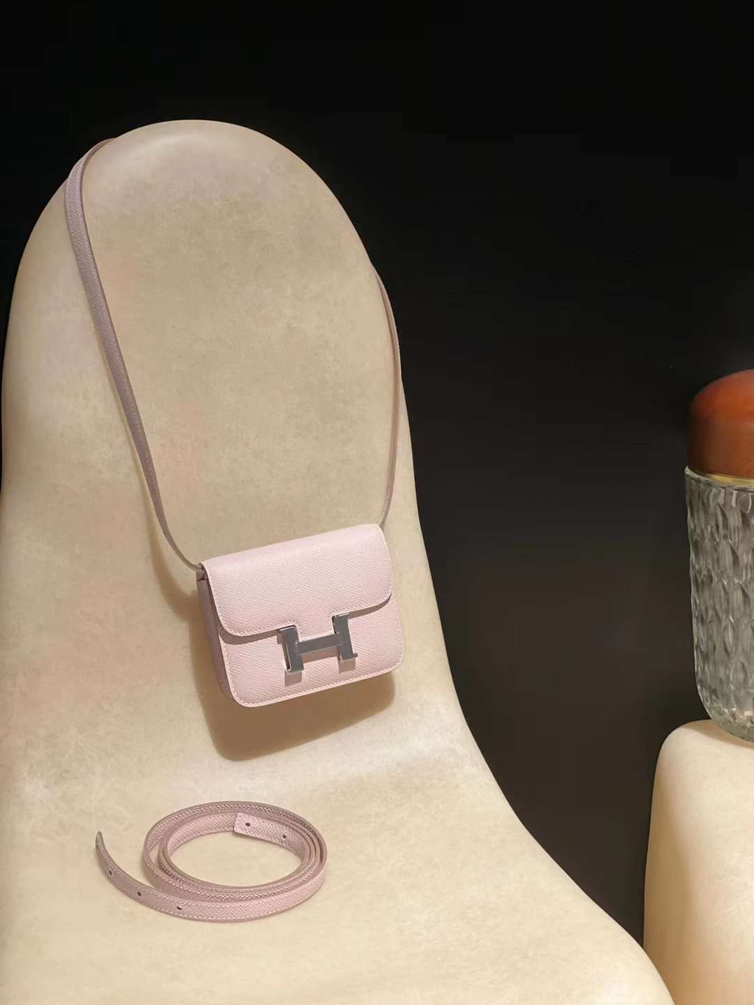 HERMES CONSTANCE SLIM EPSOM 09夢幻粉紫 銀扣 康康腰包 升級改良版
