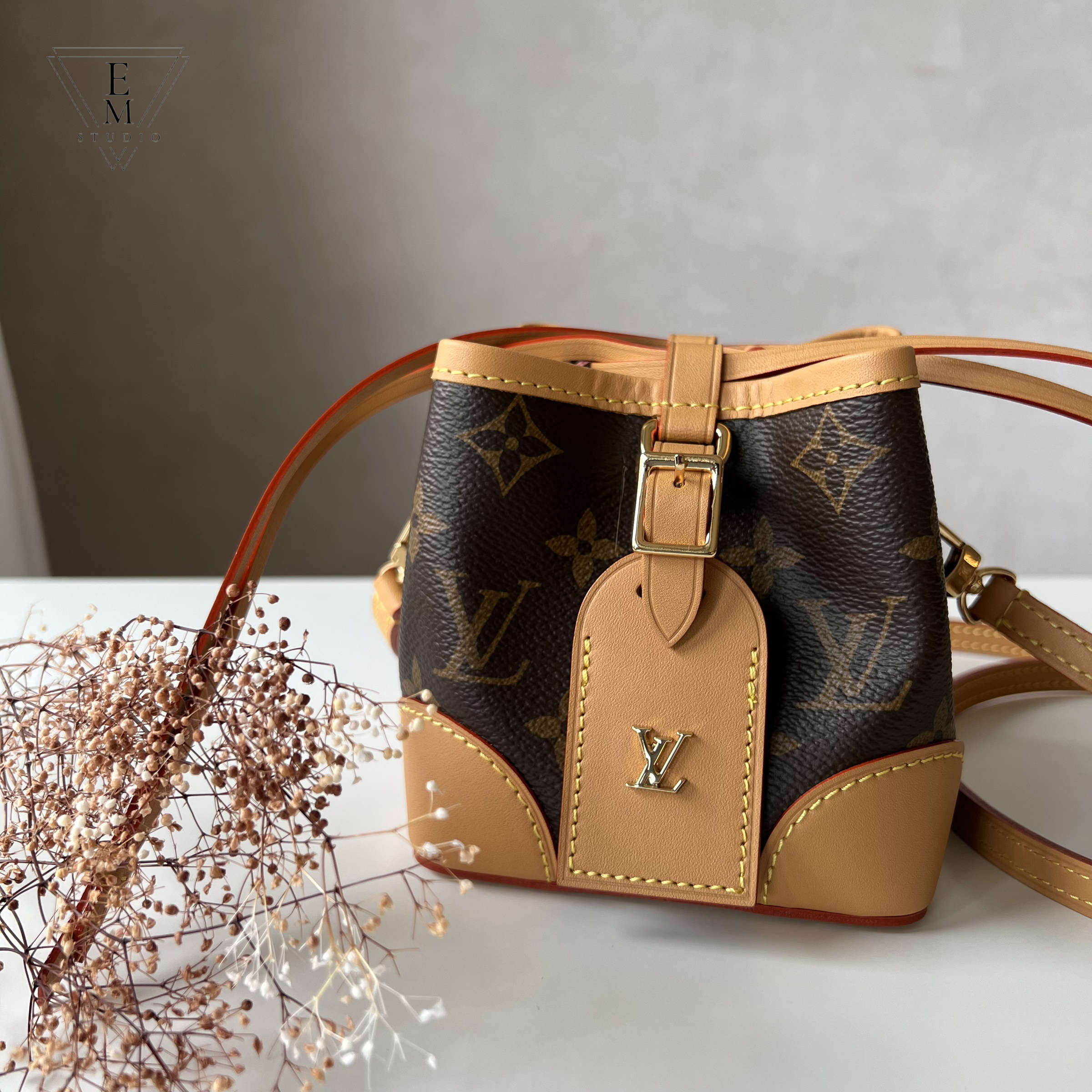 LV NOE PURSE 老花復古牛奶盒迷你水桶包
