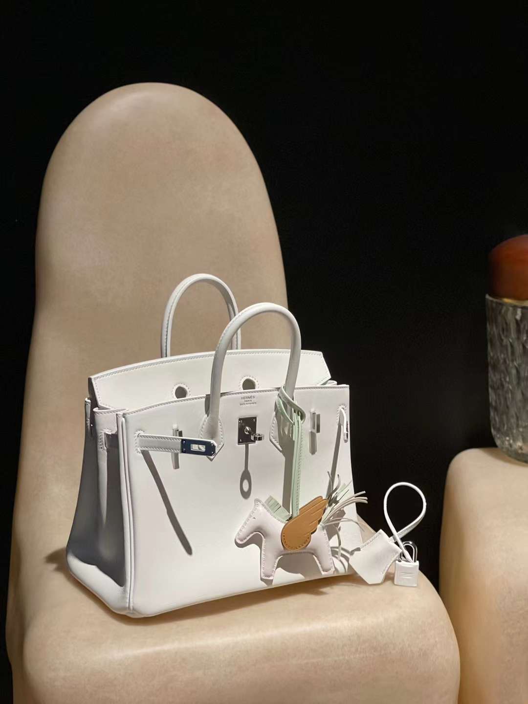 HERMES BIRKIN 25CM SWIFT 純白銀釦 TOGO小牛皮 鉑金包