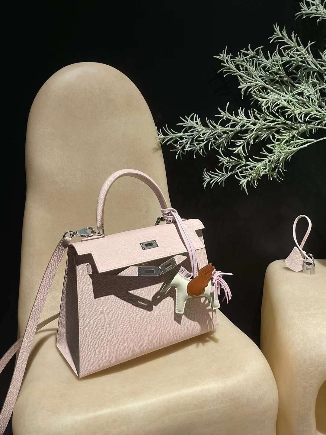 HERMES KELLY 25CM EPSOM皮 09夢幻粉紫 銀釦