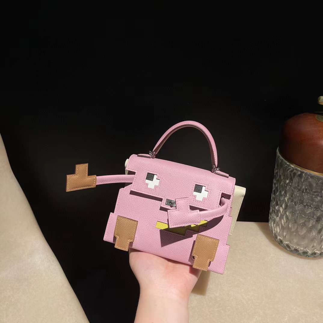 HERMES KELLYDOLE DOLL PICTO X9錦葵紫 馬賽克娃娃包 [HE0095-600]