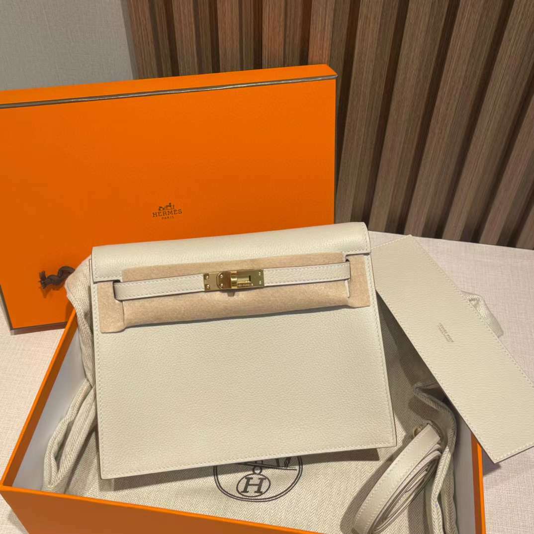 HERMES KELLY DANSE 8L 冰川白BETON [HE0003-500]