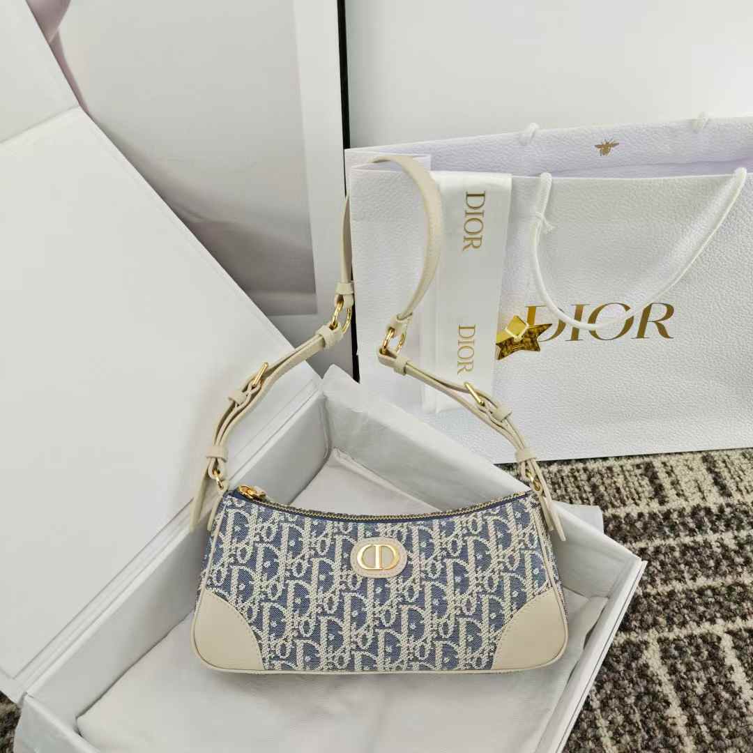 Dior wanderlust 新款 老花 腋下包(淺色)