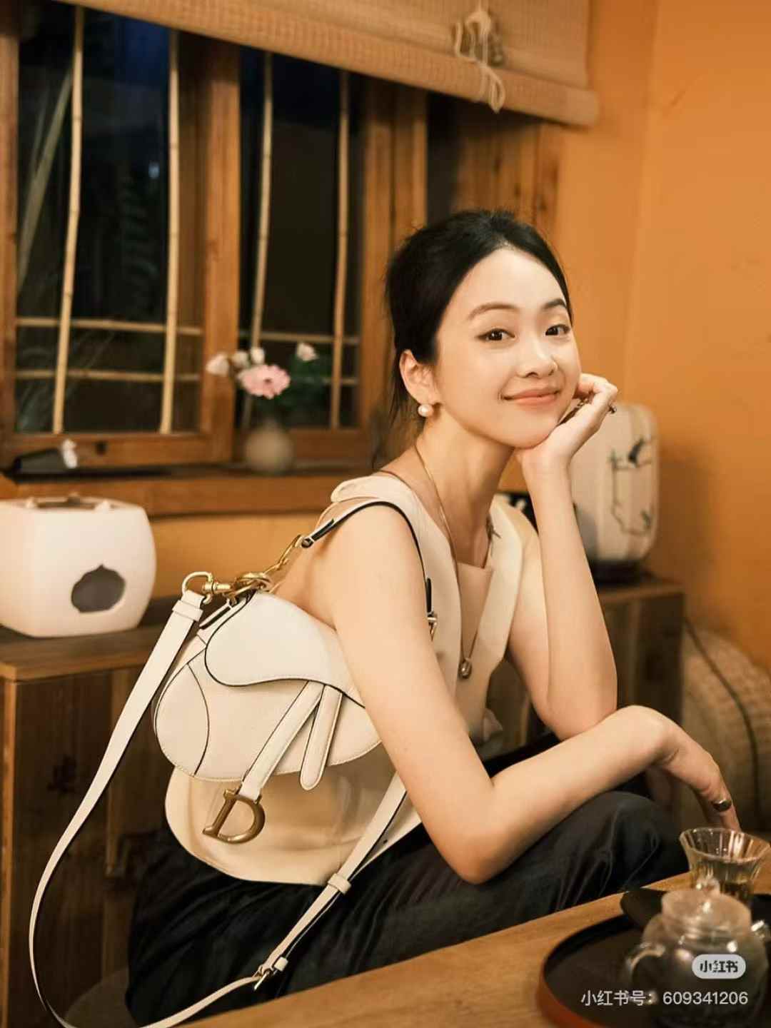 DIOR Saddle bag 馬鞍包 大號 (黑/白)