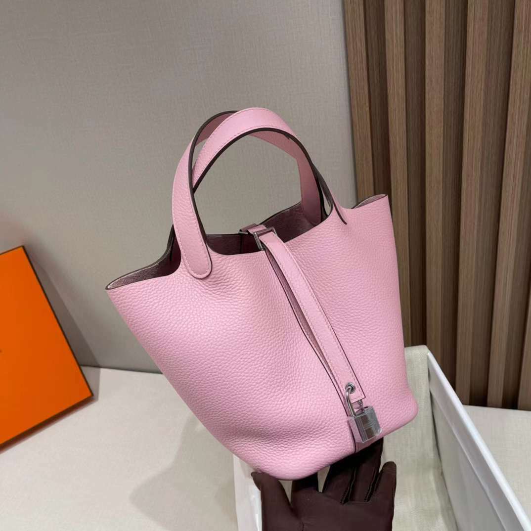 HERMES PICOTIN LOCK X9 錦葵紫菜籃子