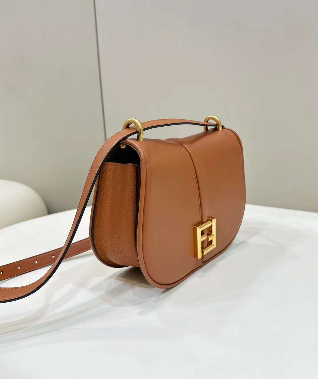 FENDI C’MON FF 棕色斜背包 MINI