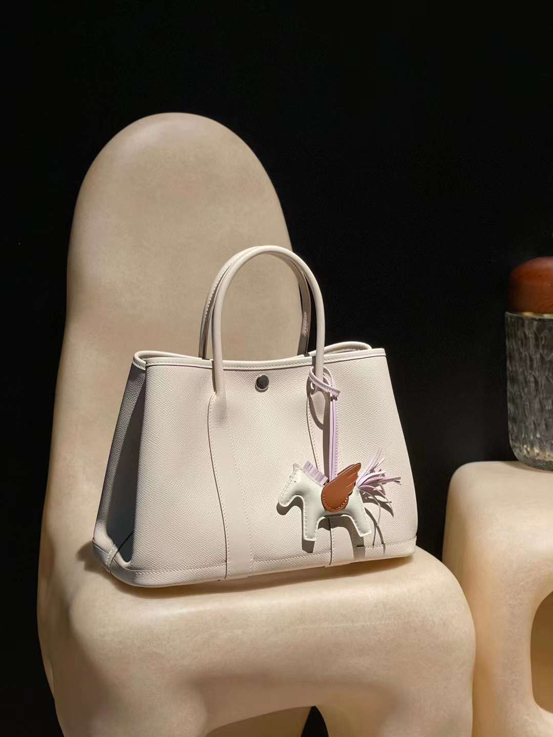 HERMES GARDEN PARTY BAG EPSOM皮 10奶昔白 30/36