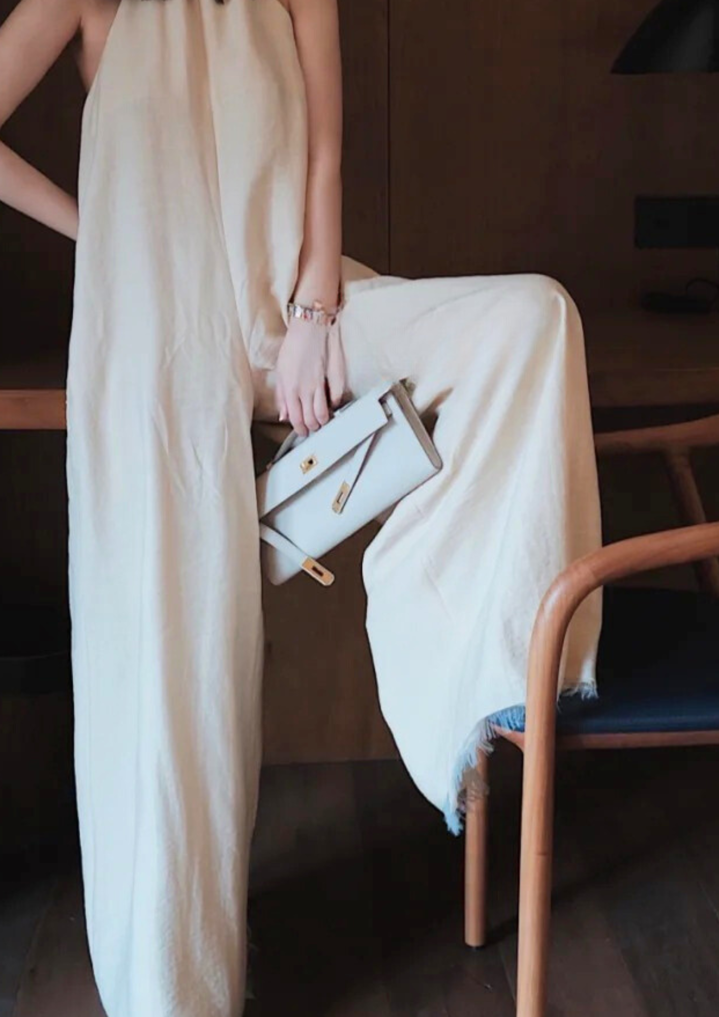 HERMES KELLY CUT EPSOM皮 10奶昔白 手拿包
