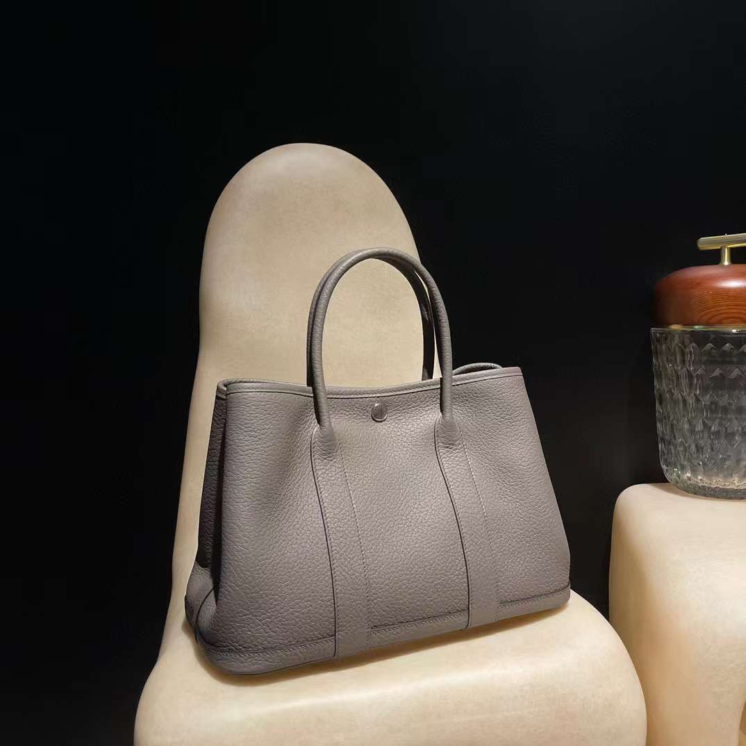 HERMES GARDEN PARTY NEGONDA皮 8F 錫器灰30/36