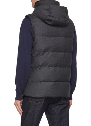 Mink Fur Collar Wool Silk Puffer Gilet