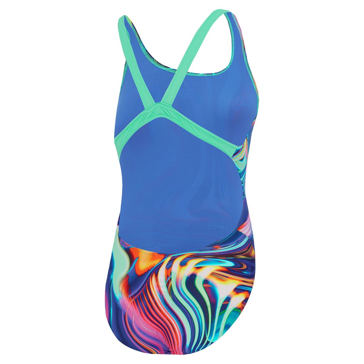 Speedo Girls Digital All Over Leaderback One Piece Swimsuit