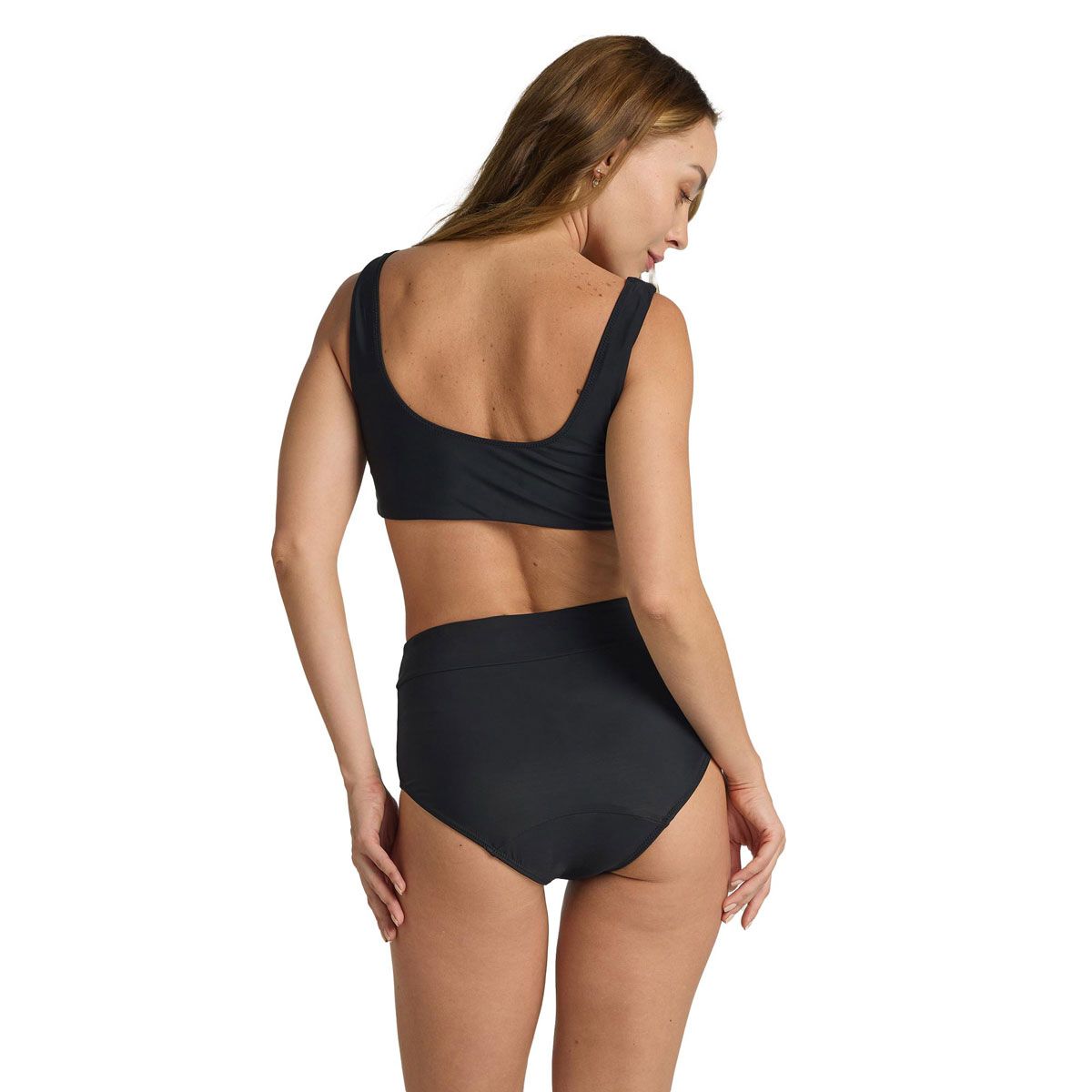 ModiBodi Womens Light Period Hi Waist Bikini Swim Briefs