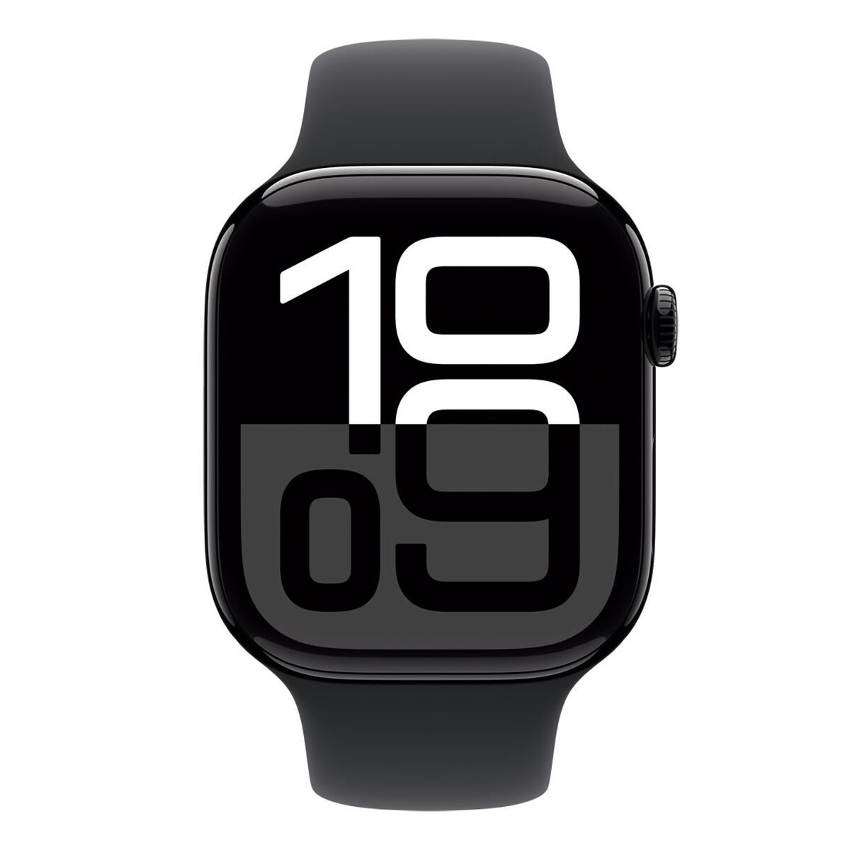 Apple Watch Series 10 GPS 46mm Jet Black Aluminium Case with Black Sport Band - M/L